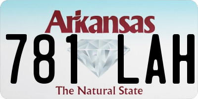 AR license plate 781LAH