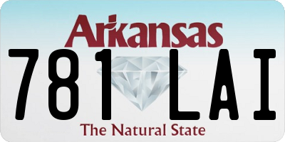 AR license plate 781LAI