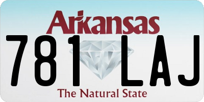 AR license plate 781LAJ