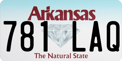 AR license plate 781LAQ