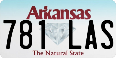AR license plate 781LAS