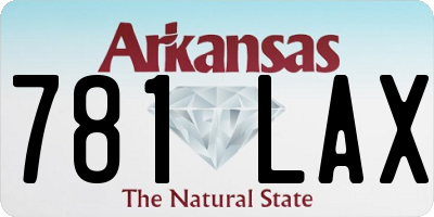 AR license plate 781LAX