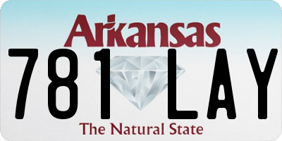 AR license plate 781LAY