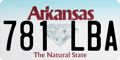 AR license plate 781LBA