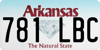 AR license plate 781LBC