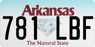 AR license plate 781LBF