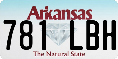 AR license plate 781LBH