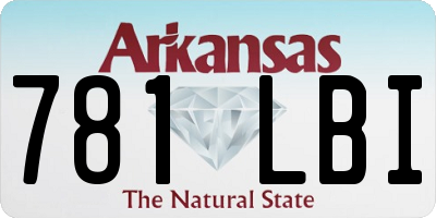 AR license plate 781LBI
