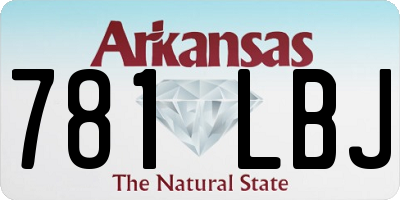 AR license plate 781LBJ