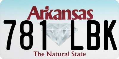 AR license plate 781LBK