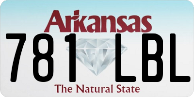 AR license plate 781LBL