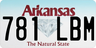 AR license plate 781LBM