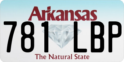 AR license plate 781LBP