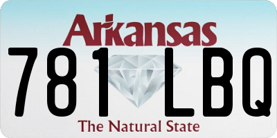 AR license plate 781LBQ