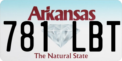 AR license plate 781LBT