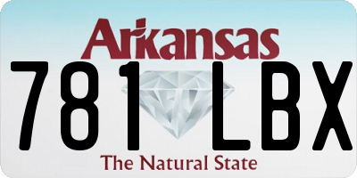 AR license plate 781LBX