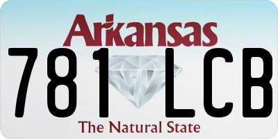 AR license plate 781LCB