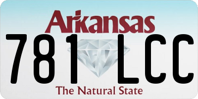 AR license plate 781LCC