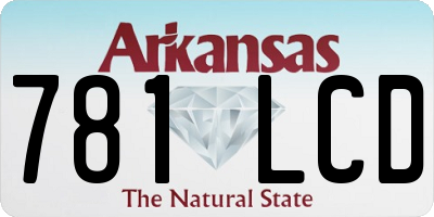 AR license plate 781LCD