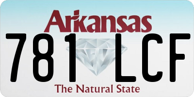 AR license plate 781LCF