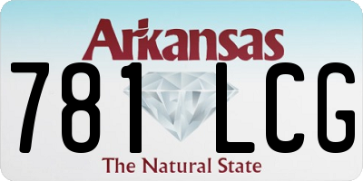 AR license plate 781LCG