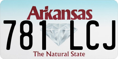 AR license plate 781LCJ