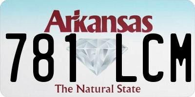 AR license plate 781LCM