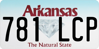 AR license plate 781LCP