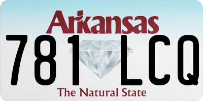 AR license plate 781LCQ