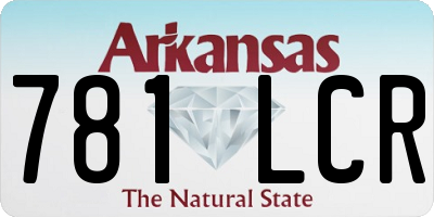 AR license plate 781LCR