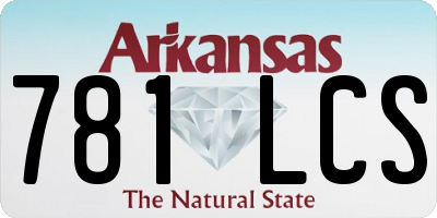 AR license plate 781LCS