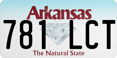 AR license plate 781LCT