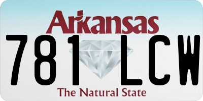 AR license plate 781LCW
