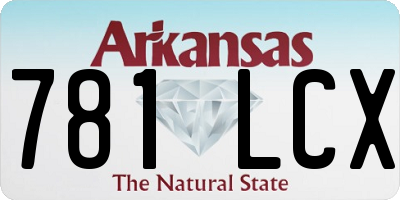 AR license plate 781LCX