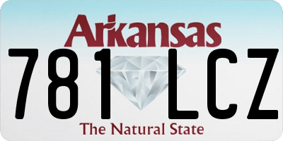 AR license plate 781LCZ