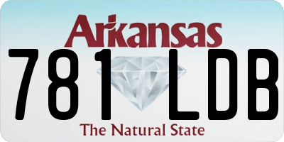 AR license plate 781LDB