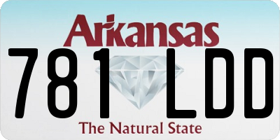 AR license plate 781LDD