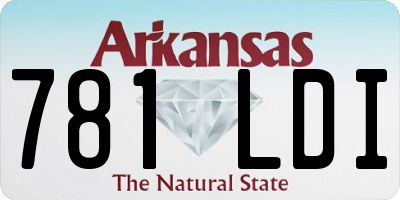 AR license plate 781LDI