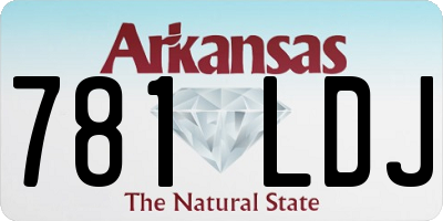 AR license plate 781LDJ