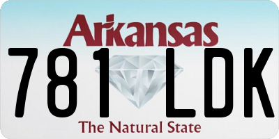 AR license plate 781LDK