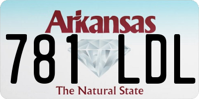 AR license plate 781LDL