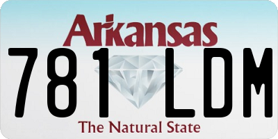 AR license plate 781LDM