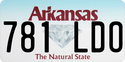 AR license plate 781LDO