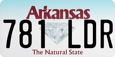 AR license plate 781LDR