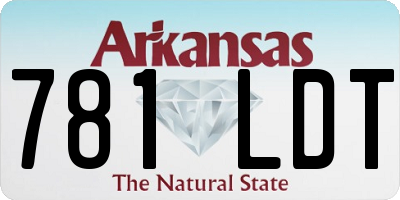 AR license plate 781LDT