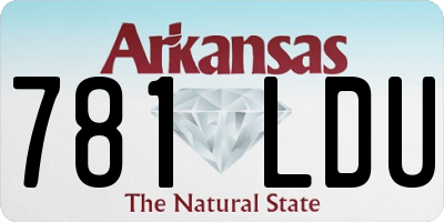 AR license plate 781LDU