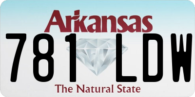 AR license plate 781LDW