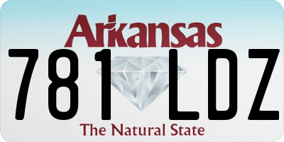 AR license plate 781LDZ