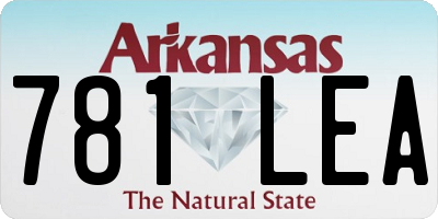AR license plate 781LEA