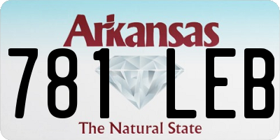 AR license plate 781LEB